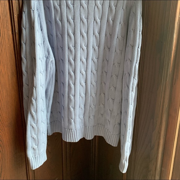 Brooks Brothers Light Blue Cable Knit Cardigan - Picture 10 of 12